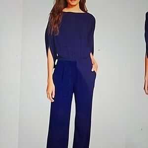 - Diane Von Furstenberg navy blue Jumpsuit pants size 0